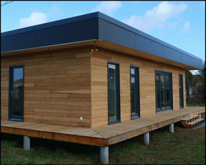 maison en bois en kit fondation